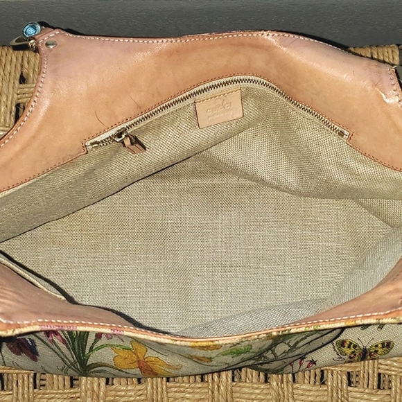 Gucci Flora Bamboo Top Handle Tote Bag (READ) - Picture 8 of 16